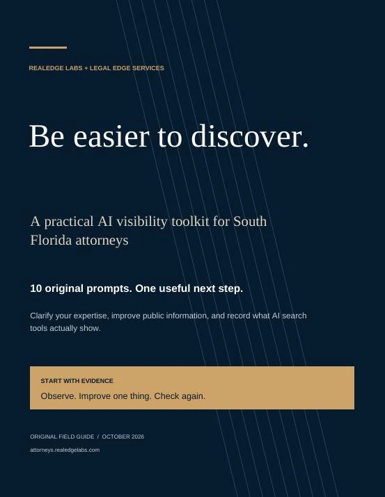 Preview of the South Florida Attorneys AI Search Prompts ebook
